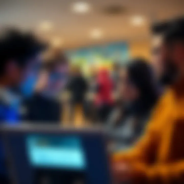 A group of people looking at a screen, showing confusion over a forum post titled 'Wrong Flair'.