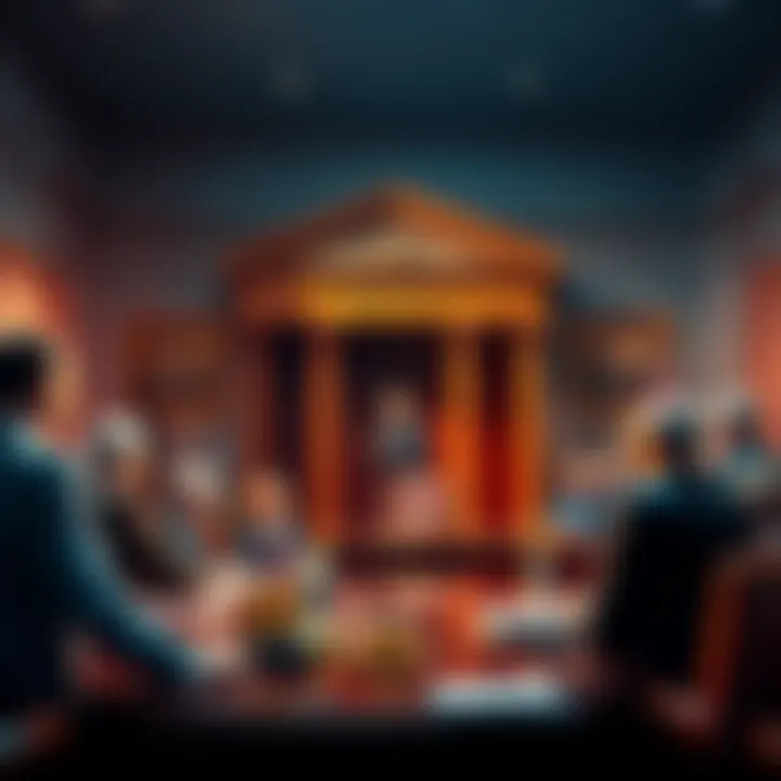 A group of lawmakers in Congress engaging in a discussion about the Clarity Act and its impact on cryptocurrency.