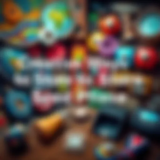 A colorful collage of unconventional methods for securing a seed phrase, including art, hidden compartments, and everyday objects.