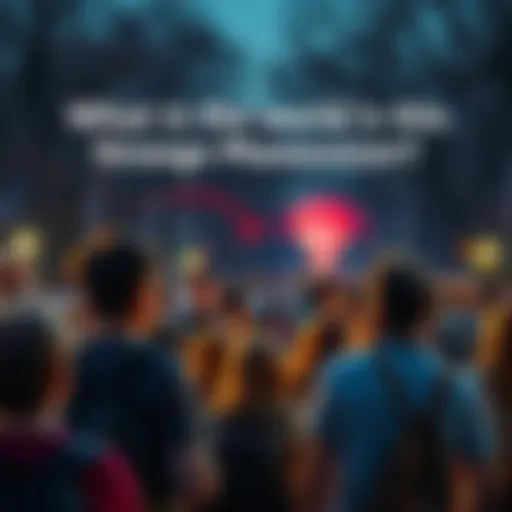 A group of people gathered in a park, sharing their thoughts about a strange phenomenon, looking puzzled and engaged in conversation.