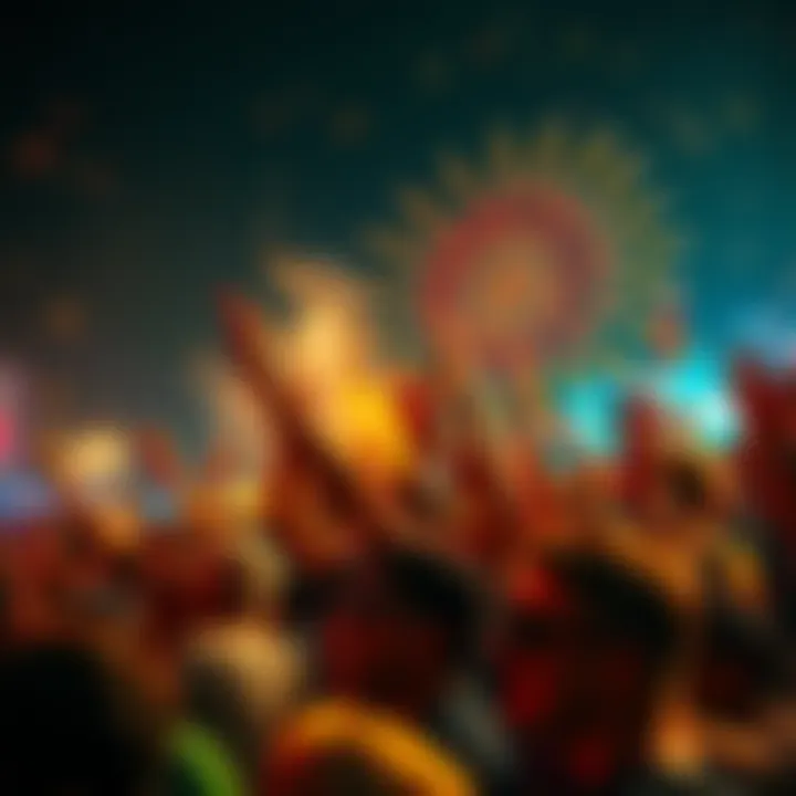A lively crowd gathered, cheering and showing excitement for an upcoming adventure.