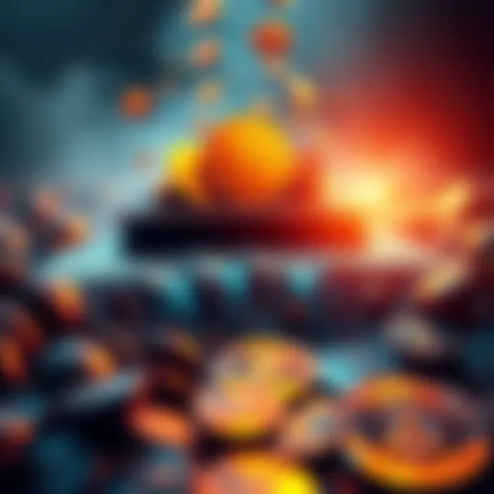 Crypto Draining Concept A visual representation of cryptocurrency being drained from wallets, showcasing coins flowing out and symbols of security breaches.