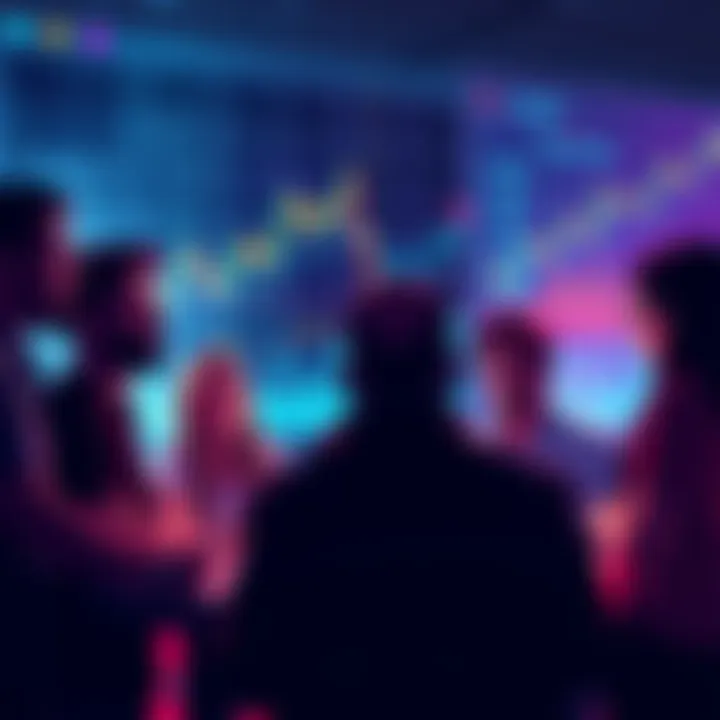 Crypto Altseason Trends A group of crypto enthusiasts discussing altcoin trends with charts and graphs in the background.