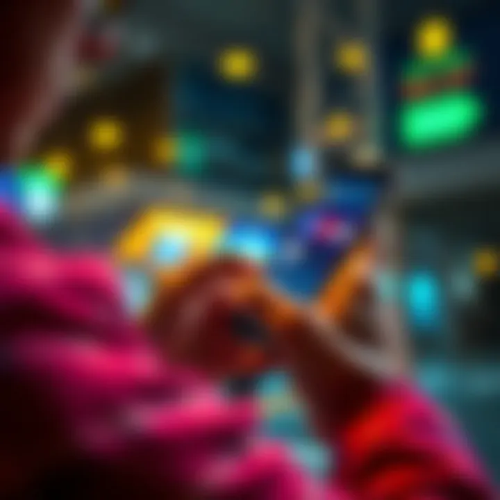 A person looking at various cryptocurrency apps on their smartphone to find a better option than Kraken