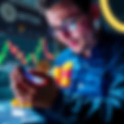 A person examining cryptocurrency coins and graphs on a digital device, symbolizing smart investment choices for beginners.