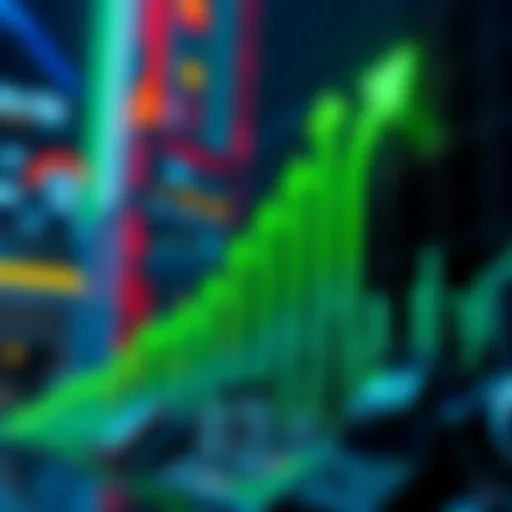 A graphic illustrating a rising cryptocurrency market with green upward arrows, symbolizing an upcoming short squeeze and ETF approvals.