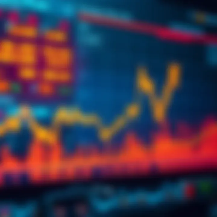 A graph showing sharp fluctuations in cryptocurrency and meme stock prices, symbolizing financial risk.
