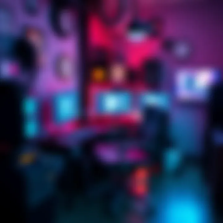 Crypto Mining Setup at Home A home office with computers and mining equipment running, highlighting the process of crypto mining for income.