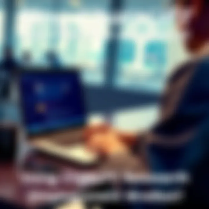 A person is sitting at a desk with a laptop open, browsing cryptocurrency information and using ChatGPT for investment research.