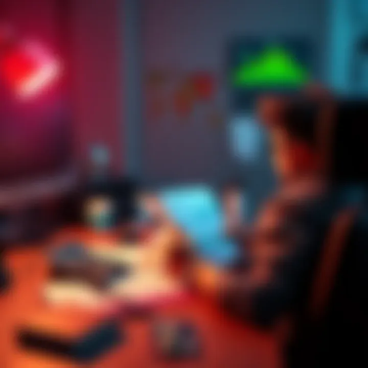 Person worried about crypto tax penalties A person sitting at a desk looking stressed while reviewing tax documents, with a calculator and a computer screen showing graphs of crypto earnings