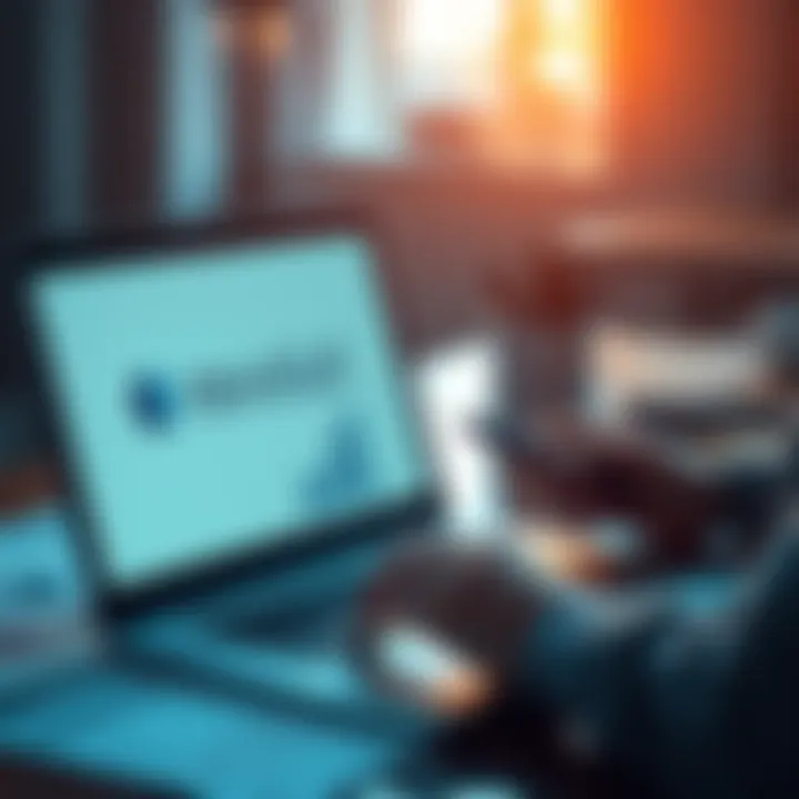 A person calculating crypto taxes on a laptop with Revolut and Koinly logos visible, alongside charts and tax documents.