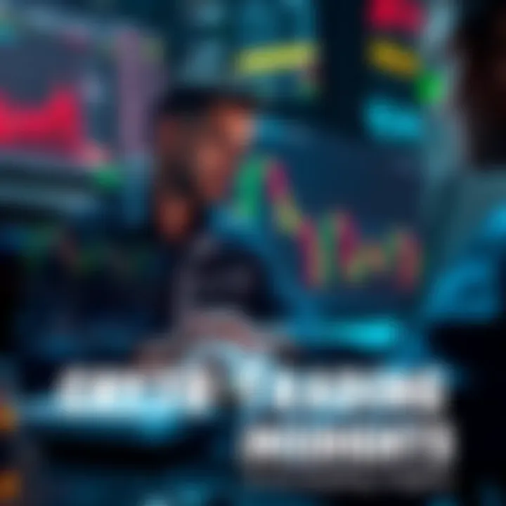 A trader analyzing graphs and charts on a laptop, focusing on early signals in cryptocurrency trading