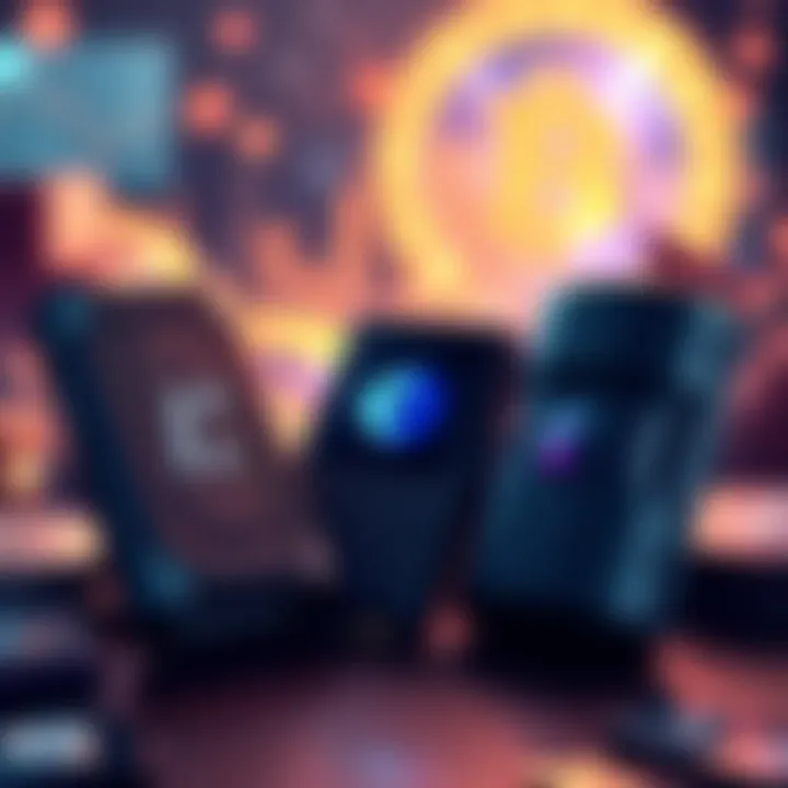 Comparison of Crypto Wallets A visual comparison of Ledger Flex, Ledger Nano, and Trezor Safe wallets showing their features and design.