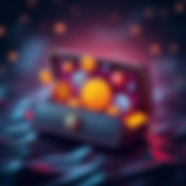 Crypto Wallet with Decoy Assets A digital illustration of a seed wallet showing various crypto symbols, indicating the concept of using decoy assets for security.