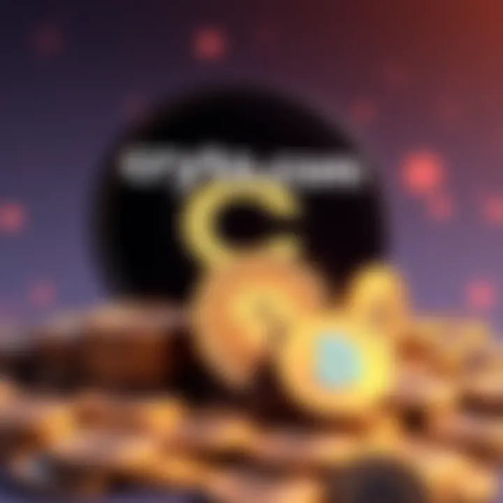 Crypto.com logo beside a pile of CRO tokens with an arrow showing increased supply