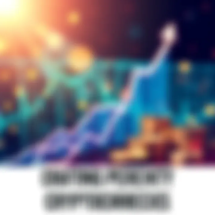Cryptocurrency Growth Strategies A graph showing upward trends in cryptocurrency values with coins and technology icons in the background.