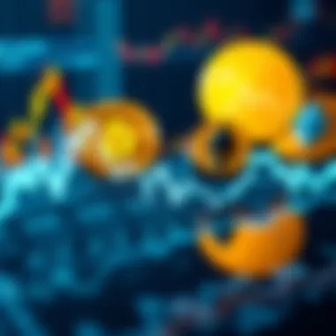 A chart showing a downward trend in cryptocurrency values with Bitcoin and Ethereum icons in the background, symbolizing current market conditions.