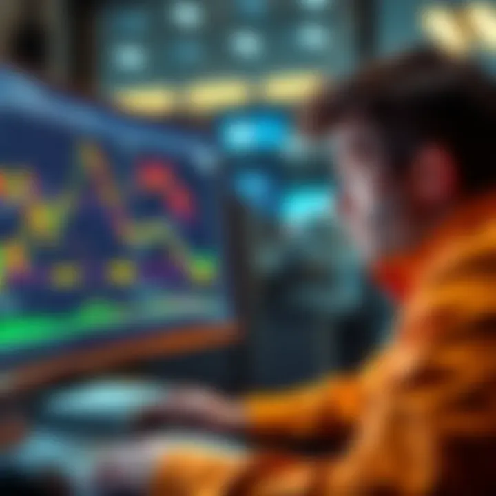 A person looking at financial charts on a computer screen with a concerned expression, symbolizing the shift from excitement to calls for regulation in the cryptocurrency market.