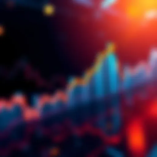 A graph showing cryptocurrency market trends with an upward arrow, symbolizing predictions for reaching a $1 mark.