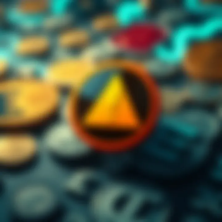 A warning sign overlaid on a graphic of currency symbols, symbolizing the risks of exchanging on the Exodus platform