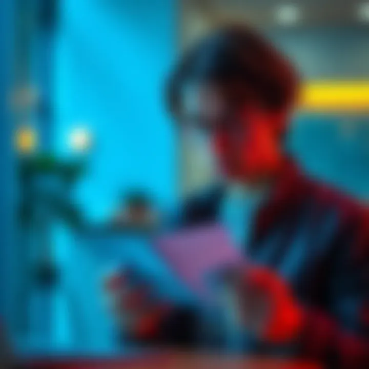 A person looking worried while checking their bank statement with a Curve card in hand