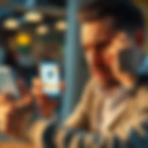 A stressed customer looking at their bank statement showing multiple charges from Amazon, with a smartphone displaying Curve app in the background.