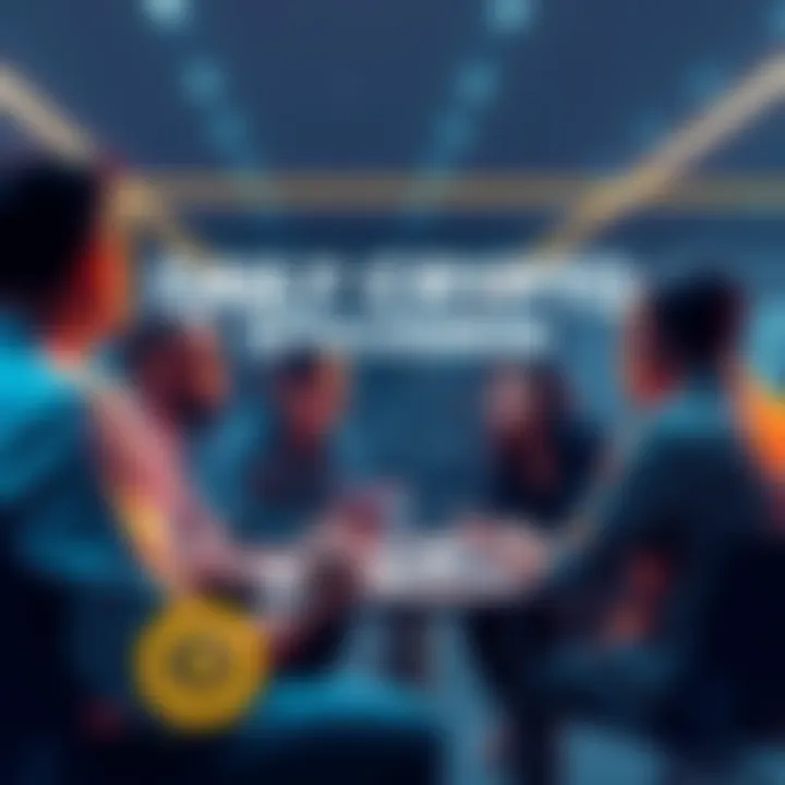 A group of people engaged in a discussion about cryptocurrencies, emphasizing caution and safe practices.