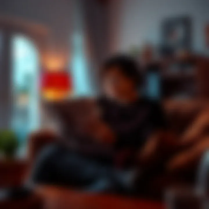 A person sipping coffee while reading a newspaper in a cozy living room, representing daily habits and routines.