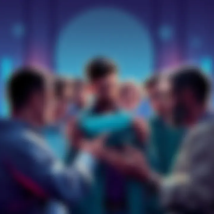 Debate on Ledger Wallet A group of people discussing over a Ledger wallet, showing contrasting opinions about its relevance in digital assets.