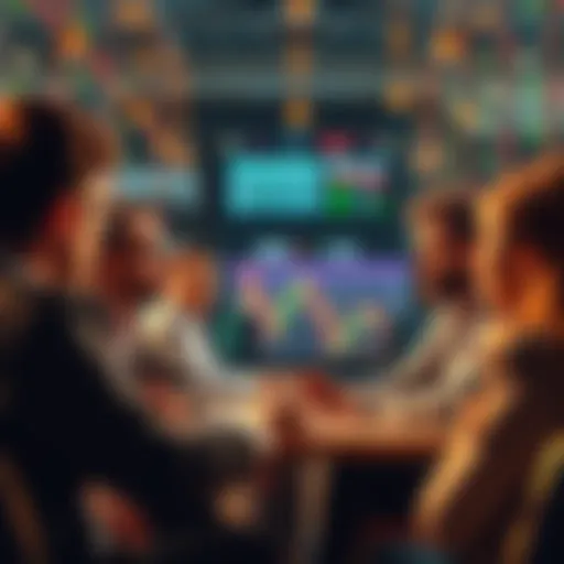 People engaging in a daily discussion about trading strategies and current events