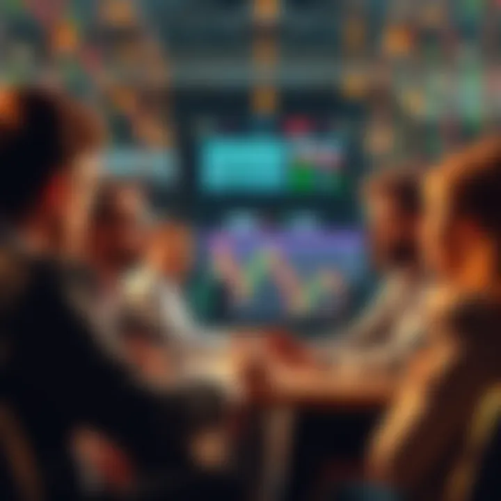 People engaging in a daily discussion about trading strategies and current events