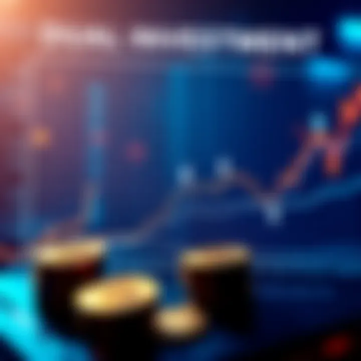 A graph showing cryptocurrency investment options with a focus on dual investment strategies in the UK market