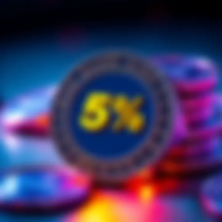 A graphic showing XRP coins with a 5% symbol, highlighting crypto earnings