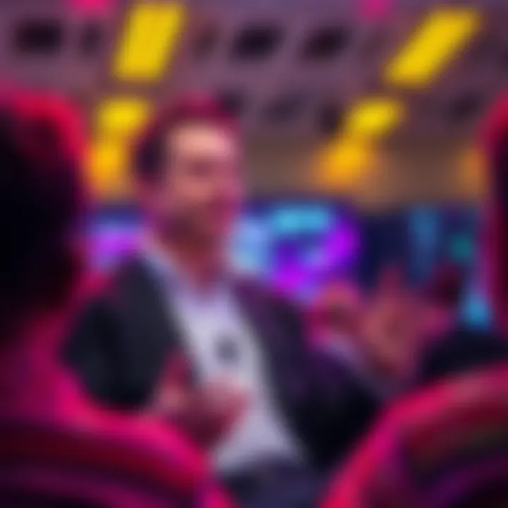 Elon Musk speaking about XChat's bitcoin-style encryption in a tech conference setting