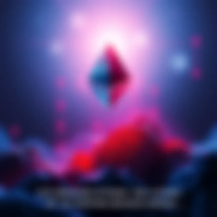 Ethereum logo with a rising graph, celebrating its all-time high of 5,000 dollars, signaling altcoin season