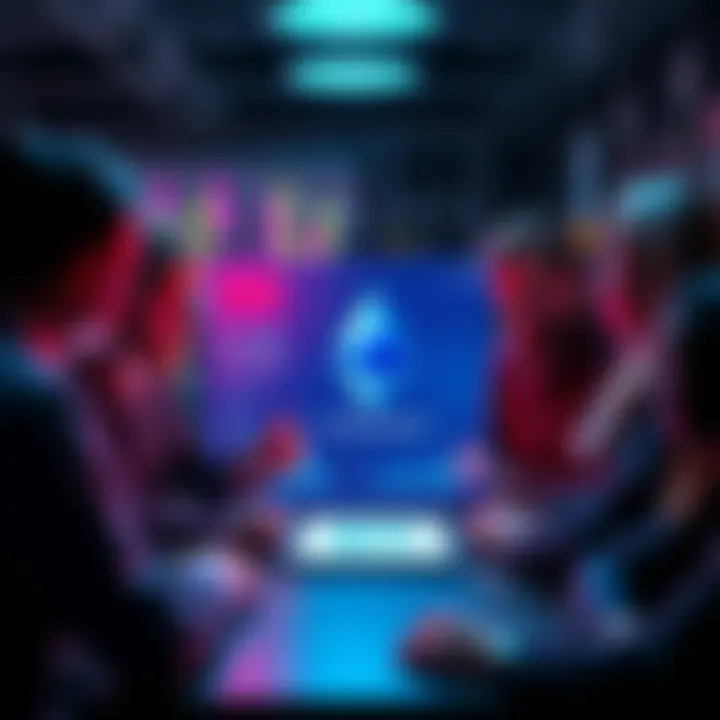 A group of people discussing Ethereum security risks, looking at a digital graph showing user experience issues, with a focus on communication and design strategies.