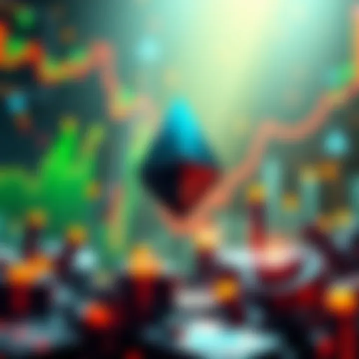 A graphic representation showing increased developer activity on Ethereum with charts and symbols indicating growth and interest from institutions.