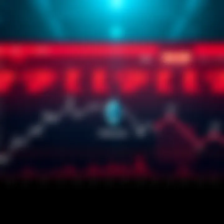 A line graph showing Ethereum's price fluctuations, highlighting the peak at $4,500 with markers for missed investment opportunities, and a downward trend indicating market volatility