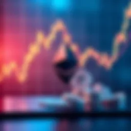 Chart showing Ethereum price decline with a downward trend line