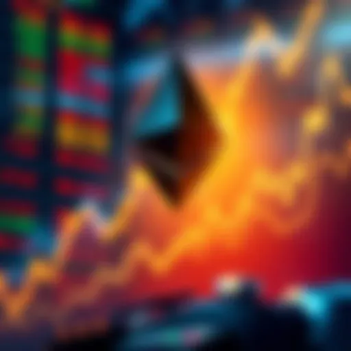 Graph showing rising Ethereum values with symbols for institutions and whales buying