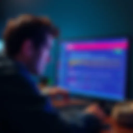 A person looking frustrated at a computer while trying to trade Ethereum tokens, displaying a trading platform interface, with error messages on the screen.