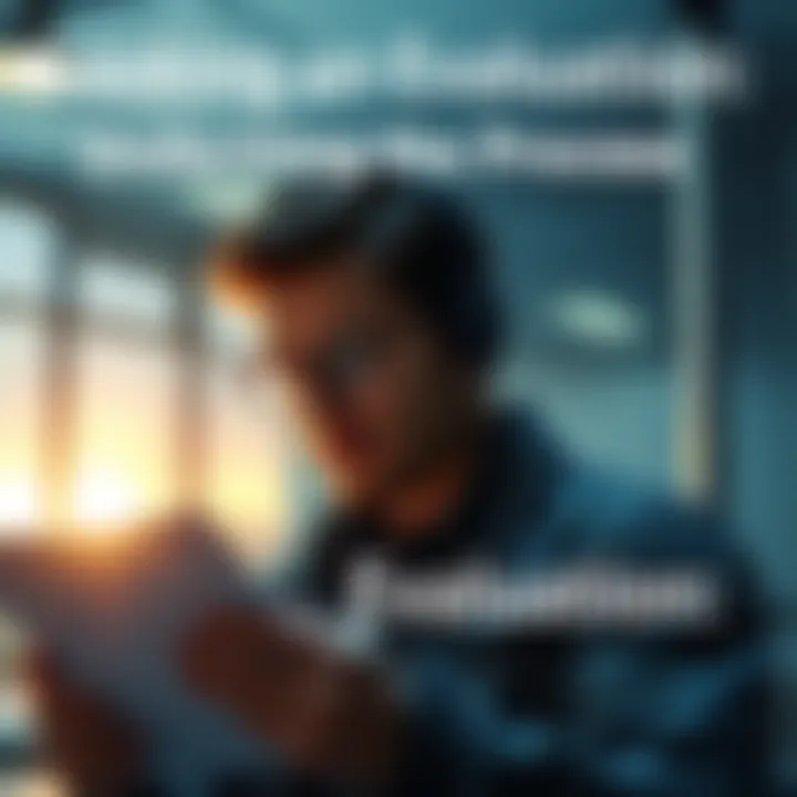 A person looking at a checklist for assessment