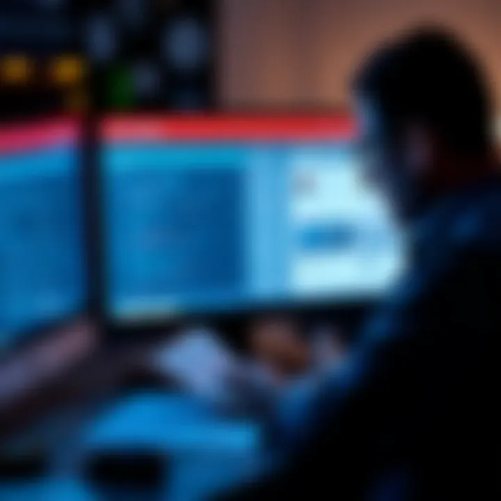 A person looking at documents related to PTSD claims on a computer screen, contemplating the validity of benefits received.