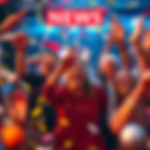 People celebrating a major comeback with confetti and joyful expressions