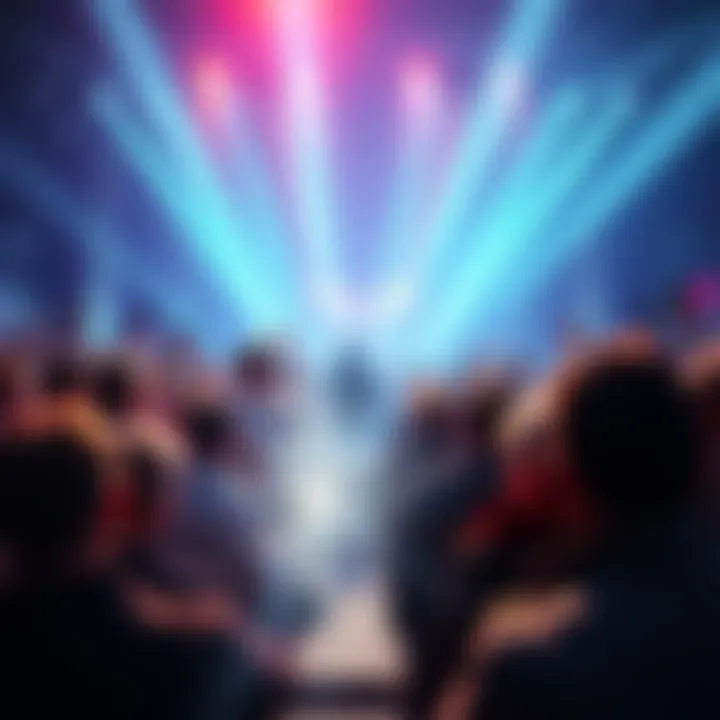 Exciting Announcement A crowd eagerly awaits a major announcement, filled with anticipation and curiosity.