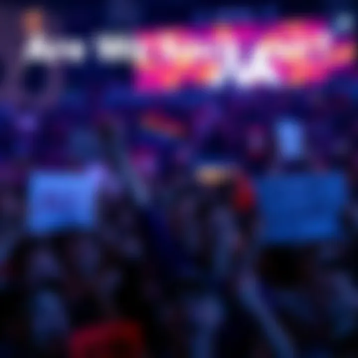 A lively group of fans gathered, holding signs and cheering with excitement about a potential revival.