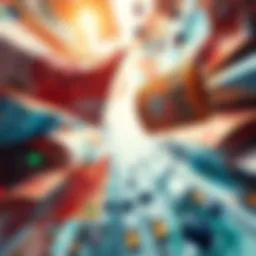 Visual representation of fiat currency exchange, showcasing different banknotes and currency symbols fluidly transitioning into each other, symbolizing the future of financial transactions.