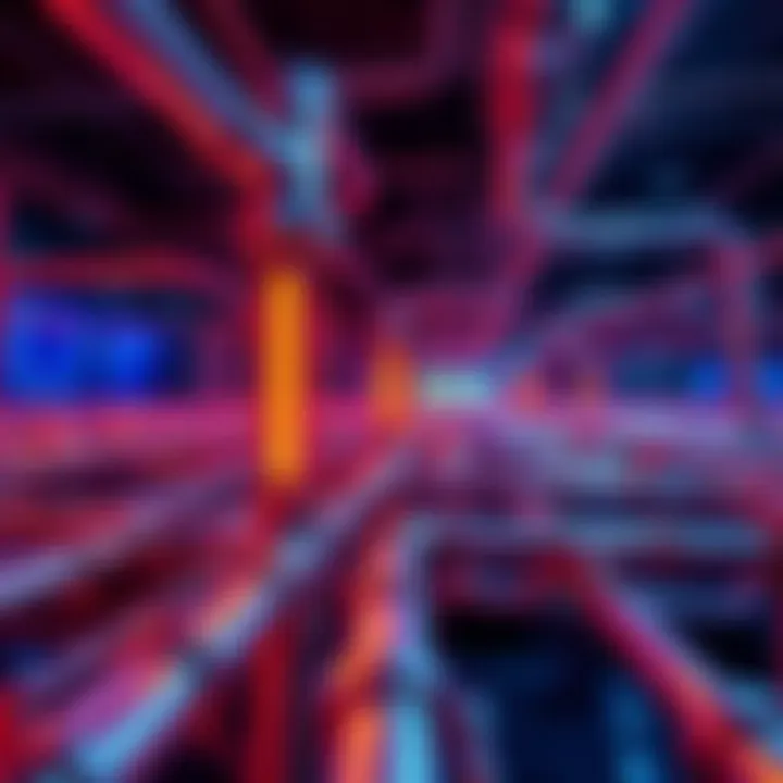 A visual representation of financial plumbing with interconnected pipes symbolizing transactions and money flow in the economy.