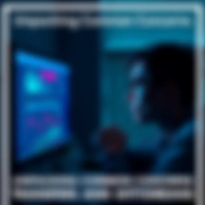 A worried person looks at a computer screen showing unusual bank transfer activity.