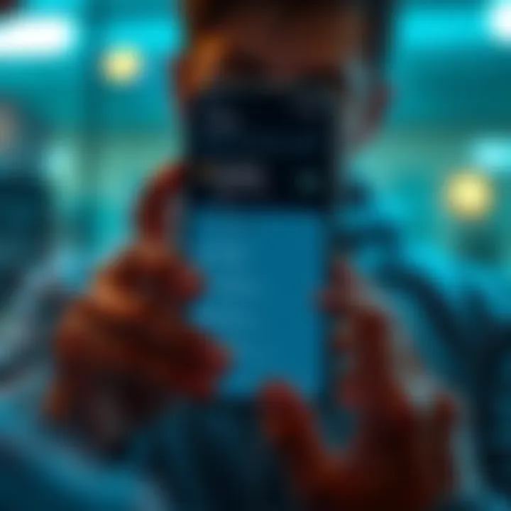 A person looking at a smartphone screen displaying the Base Wallet app, showing recovery options for account passkey.